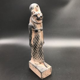 SEKHMET The Egyptian goddess of protection, Good luck - 11 Inches Tall Old Black - Made in Egypt
