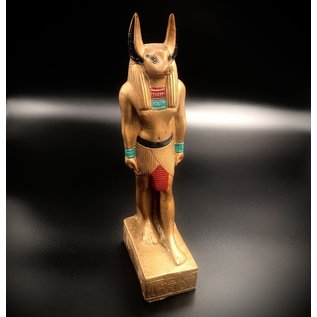 Anubis Statue - 12 Inches Tall in Handpainted Polystone - Made in Egypt