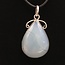 Large Chalcedony Teardrop Sterling Silver Pendant