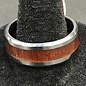 Tungsten With Wood Band Sterling Silver Ring 9