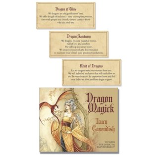 Llewellyn Publications Dragon Magick Affirmation Deck: Strength and Wisdom from the Realm of Dragons - by Lucy Cavendish