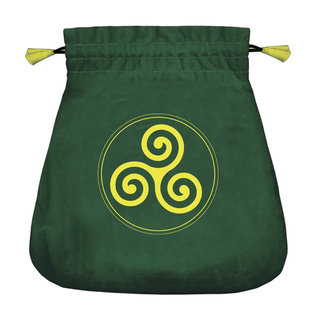 Llewellyn Publications Celtic Triskel Velvet Bag - by Lo Scarabeo