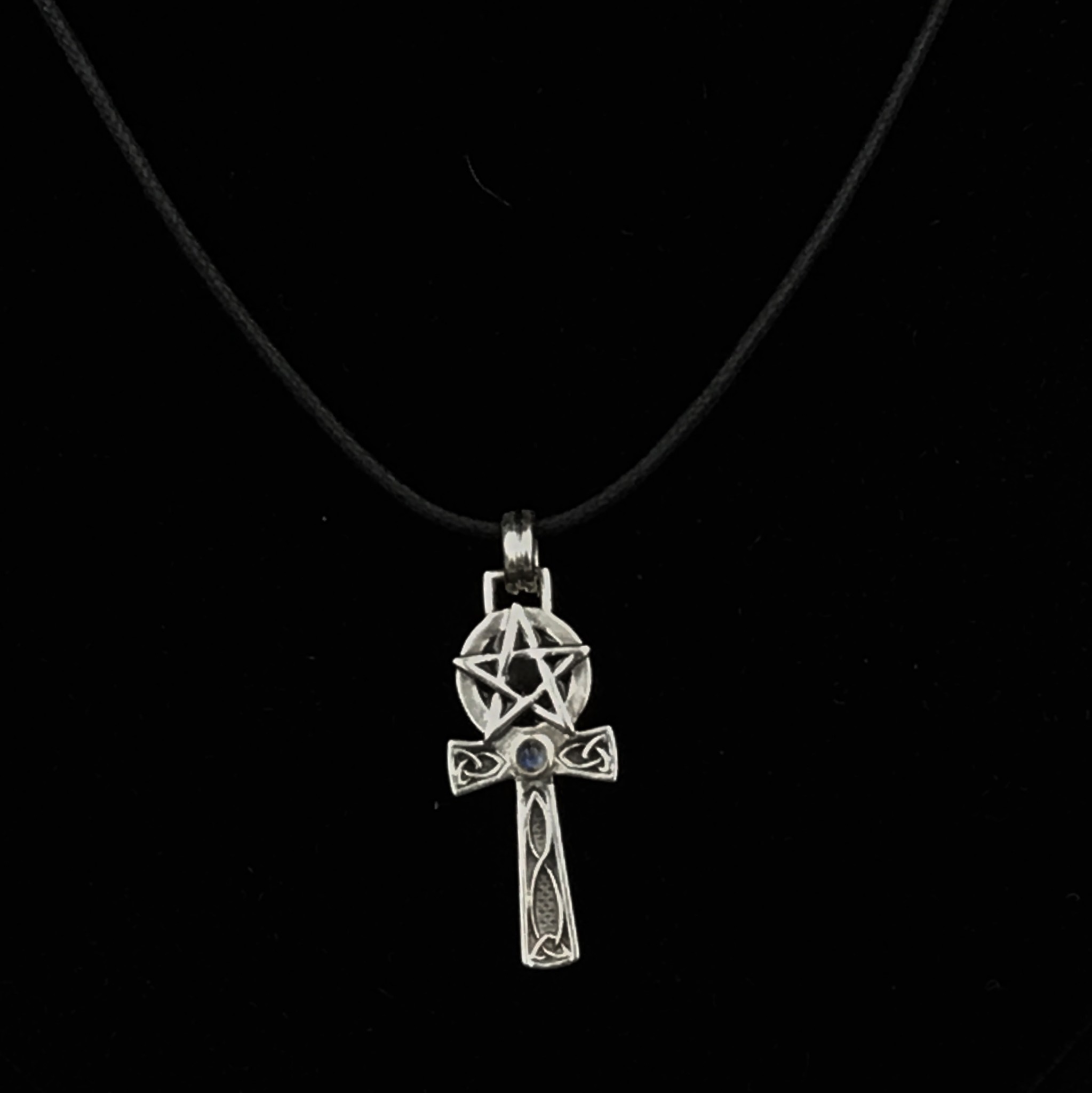 Pentagram Ankh with Moonstone - Omen - Psychic Parlor and Witchcraft ...