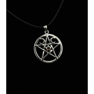 Pentacle with Moon and AB Stone