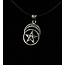 Pentacle with moon and garnet