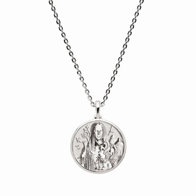 Gaia Goddess Necklace in Sterling Silver