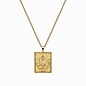 Durga Tablet Necklace in Gold Vermeil