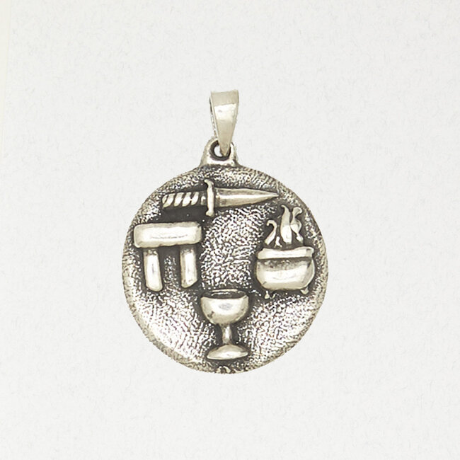 Four Sacred Things Pendant in Lead-Free Pewter