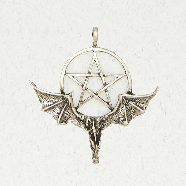 Pentacle of the Dragon Pendant in Lead-Free Pewter