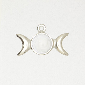 Triple Moon Pendant in Lead-Free Pewter