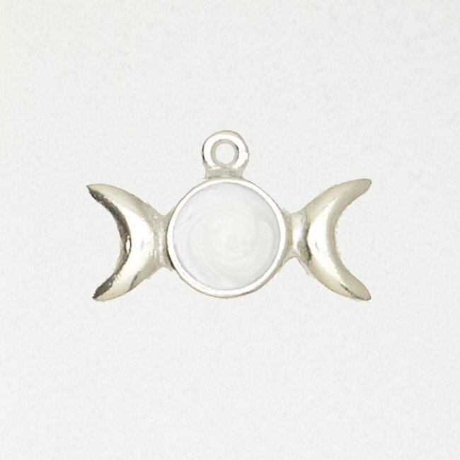 Triple Moon Pendant in Lead-Free Pewter