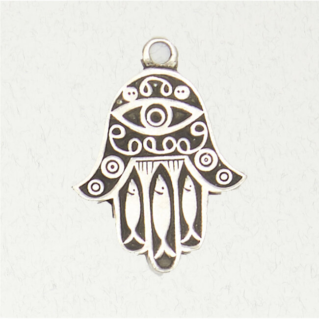 Hamsa Pendant in Lead-Free Pewter