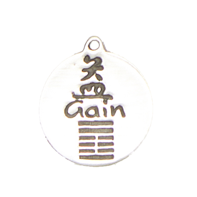Gain - I-Ching Hexagram Pendant in Lead-Free Pewter