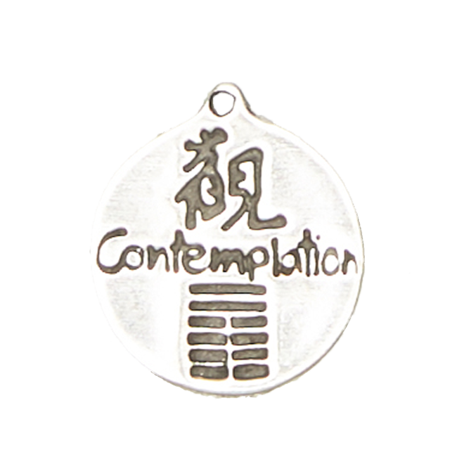 Contemplation - I-Ching Hexagram Pendant in Lead-Free Pewter