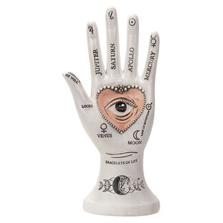 Palmistry Hand with Heart - 8 3/4 Inches Tall