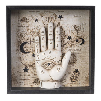 Palmistry Wall Plaque in White - 7.9 Inches Tall