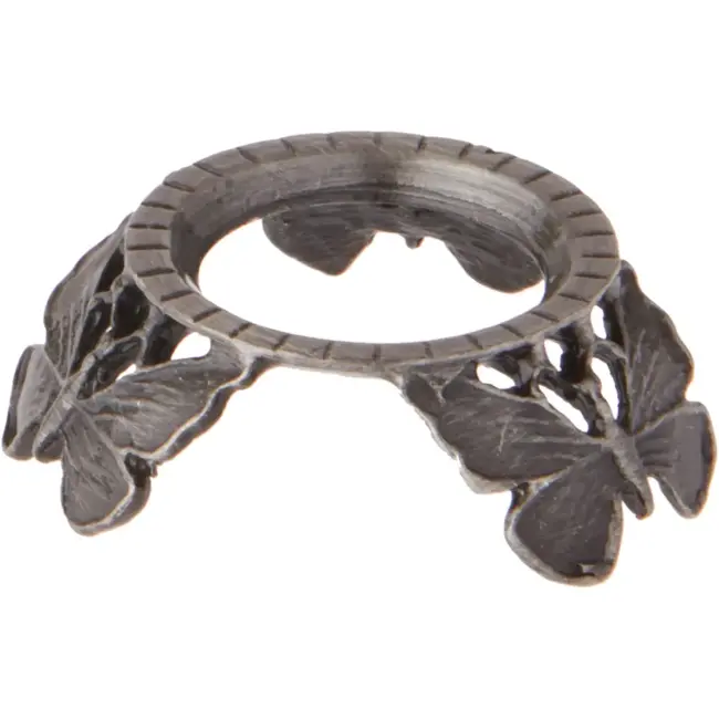 Butterfly Crystal Ball Stand in Pewter