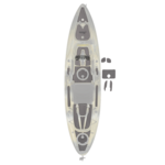 Hobie Complete EVA Deck Pad Kit - GREY/CHARCOAL - Outback pre-2019