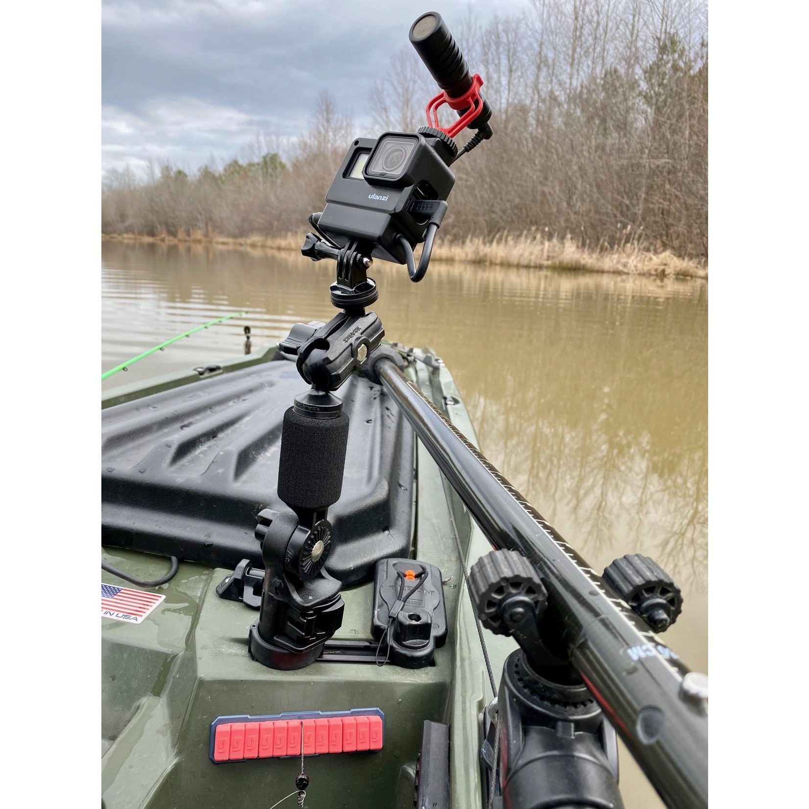 Yakattack PanFish Pro Camera Mount, Includes 1/4"-20 mount and GoPro