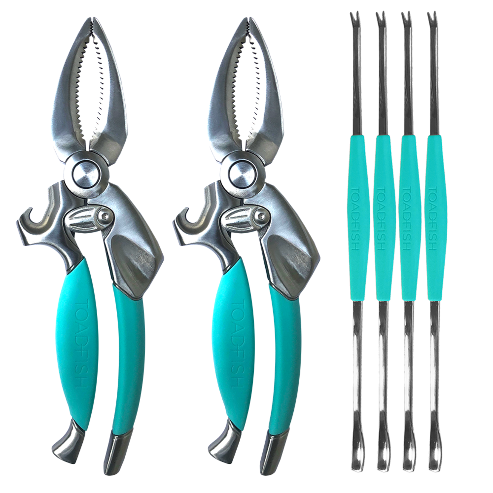 toadfish Toadfish Crab & Lobster Tool Set – 2 Cutters + 4 Seafood Forks