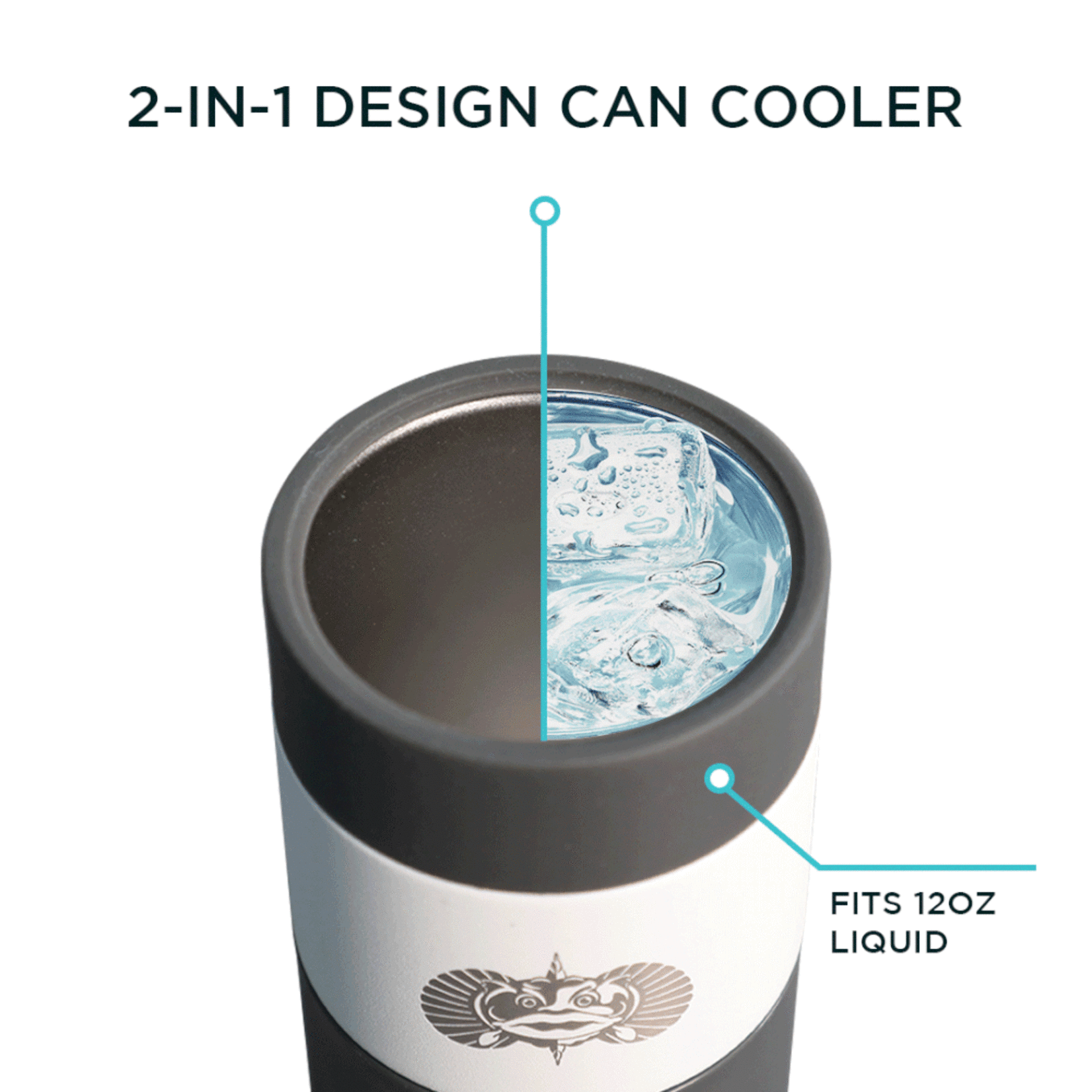 toadfish Toadfish SLIM LID Non-tipping Can Cooler -Smoke Clear