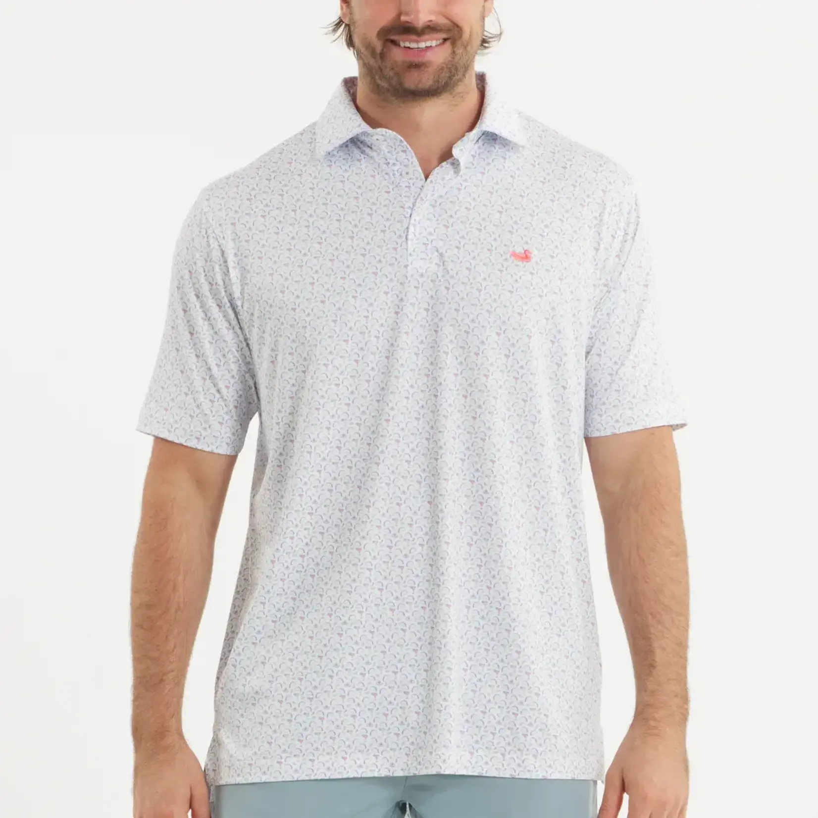 Southern Marsh Southern Marsh Flyline Performance Polo - White Ole Tuesday