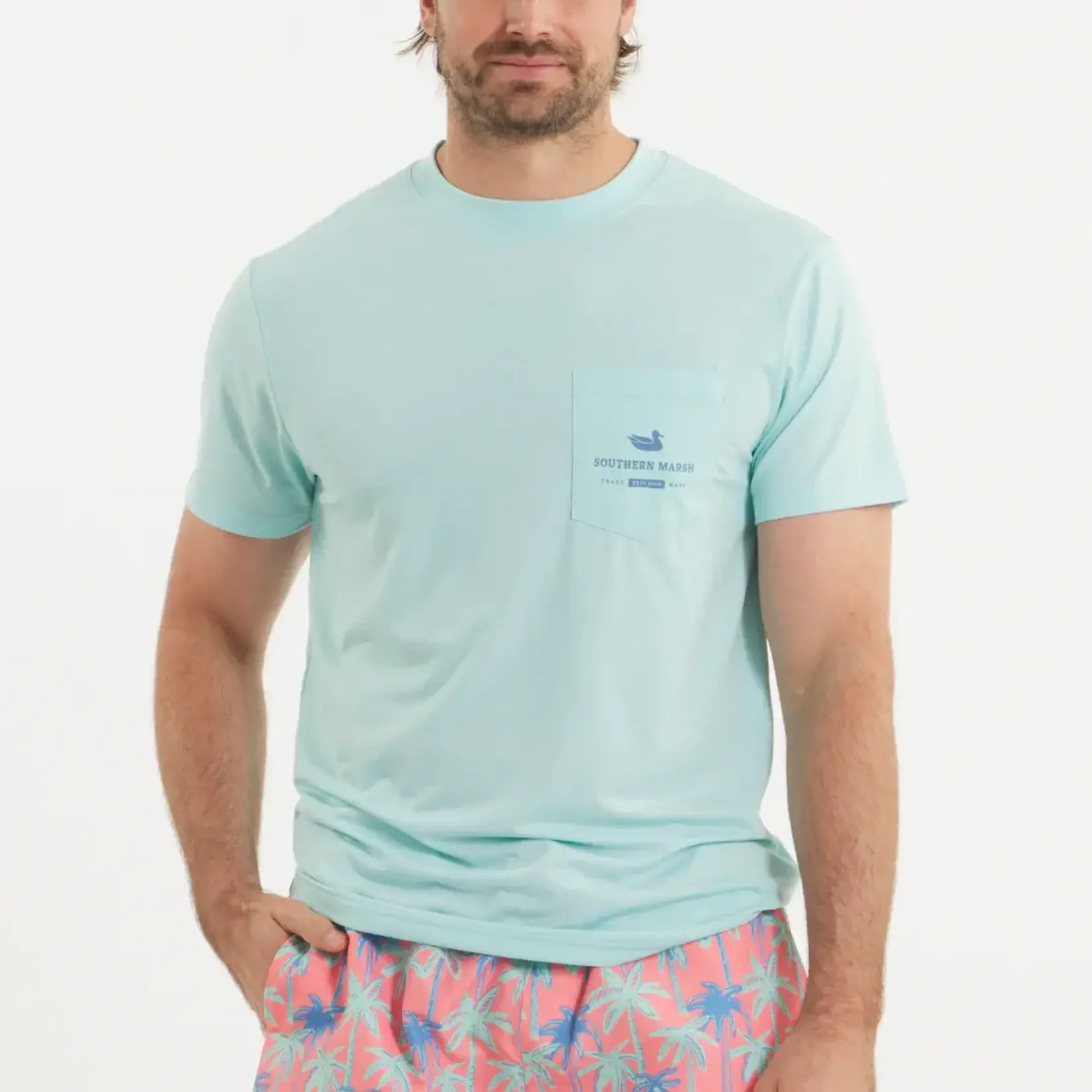 Southern Marsh Southern Marsh FIELDTEC Pro Heathered Tee - Fishing Co. - Antigua Blue