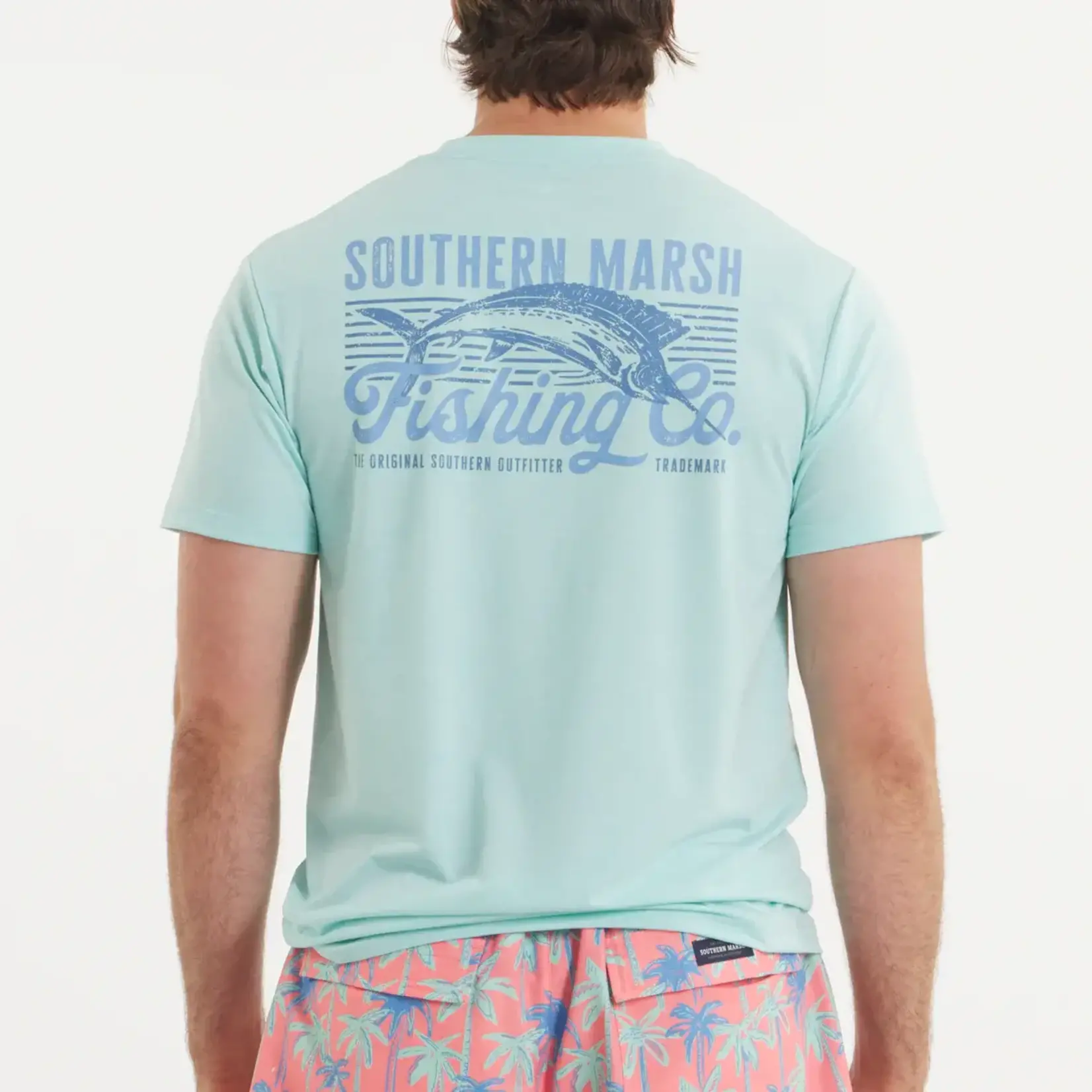 Southern Marsh Southern Marsh FIELDTEC Pro Heathered Tee - Fishing Co. - Antigua Blue