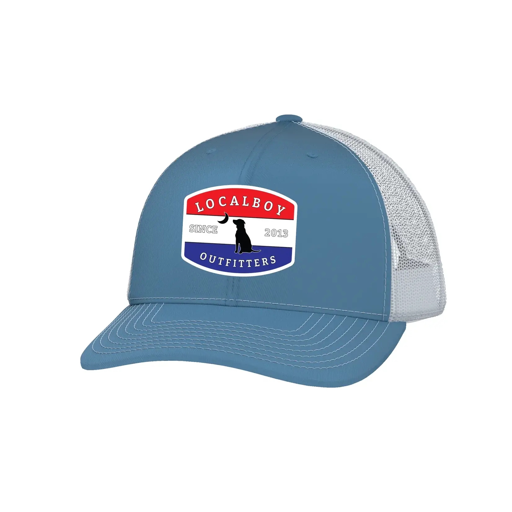 Local Boy Outfitters Local Boy Striped Buckle Patch Trucker Hat - Columbia Blue