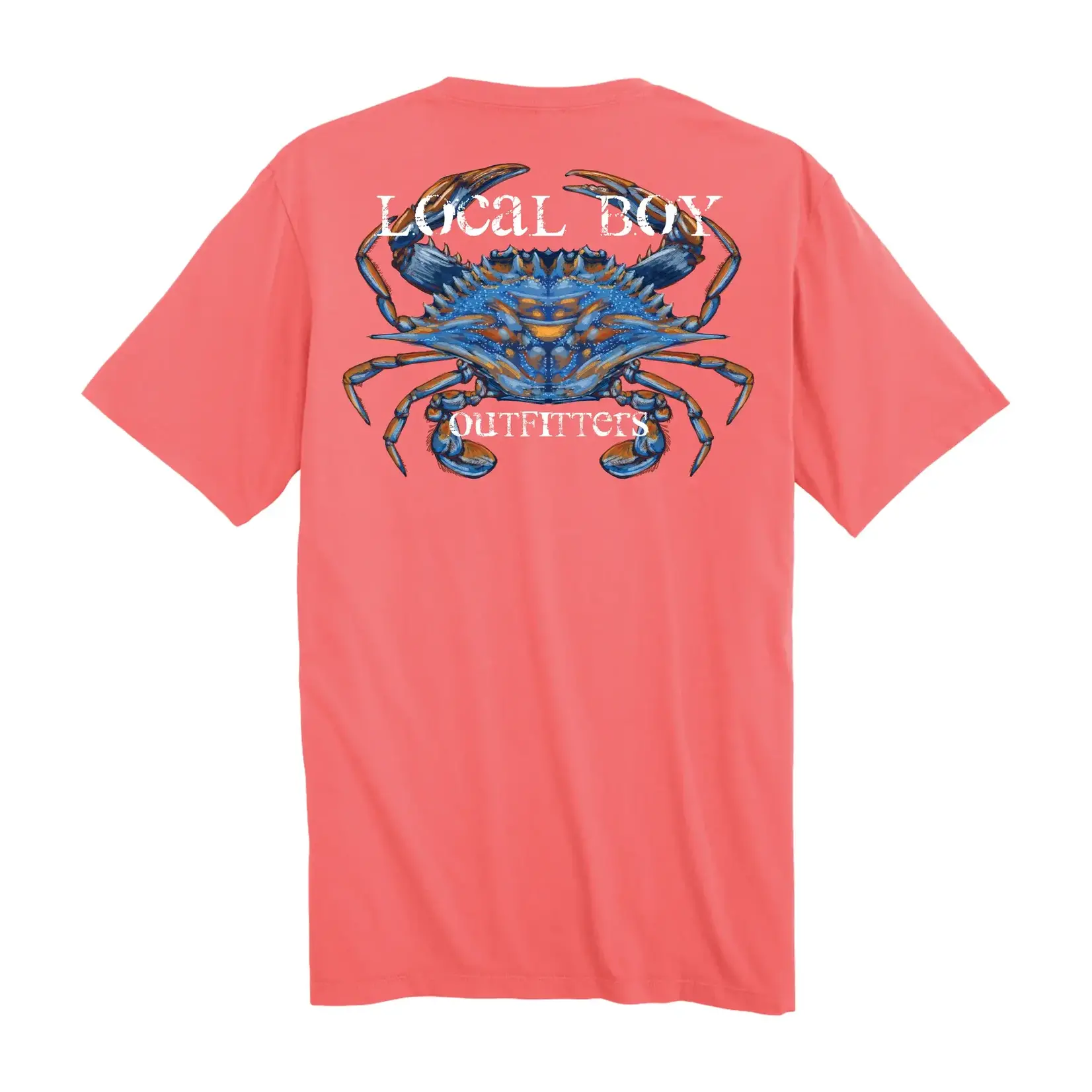 Local Boy Outfitters Local Boy Youth Painted Blue Crab SS Tee - Coral