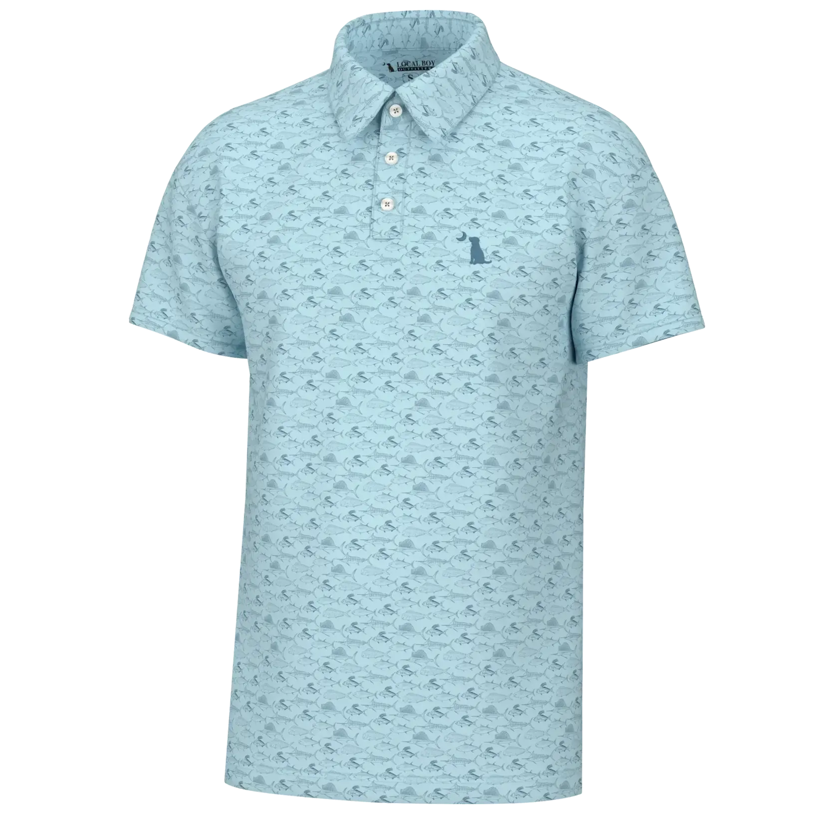 Local Boy Outfitters Local Boy Youth Dirty Myrtle Polo - Saltwater - Sky Blue