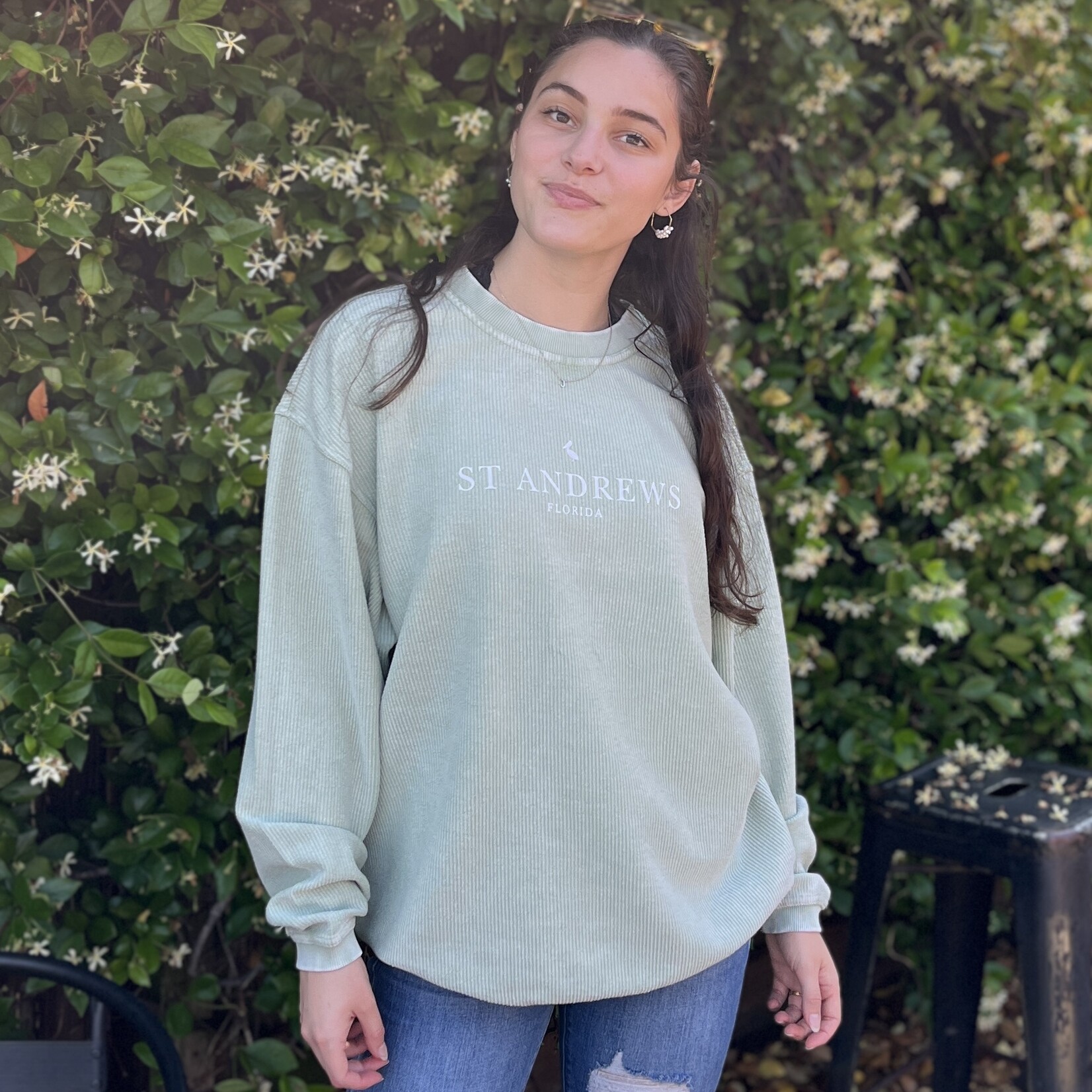 Sunjammers St Andrews Corded Crew Sweatshirt