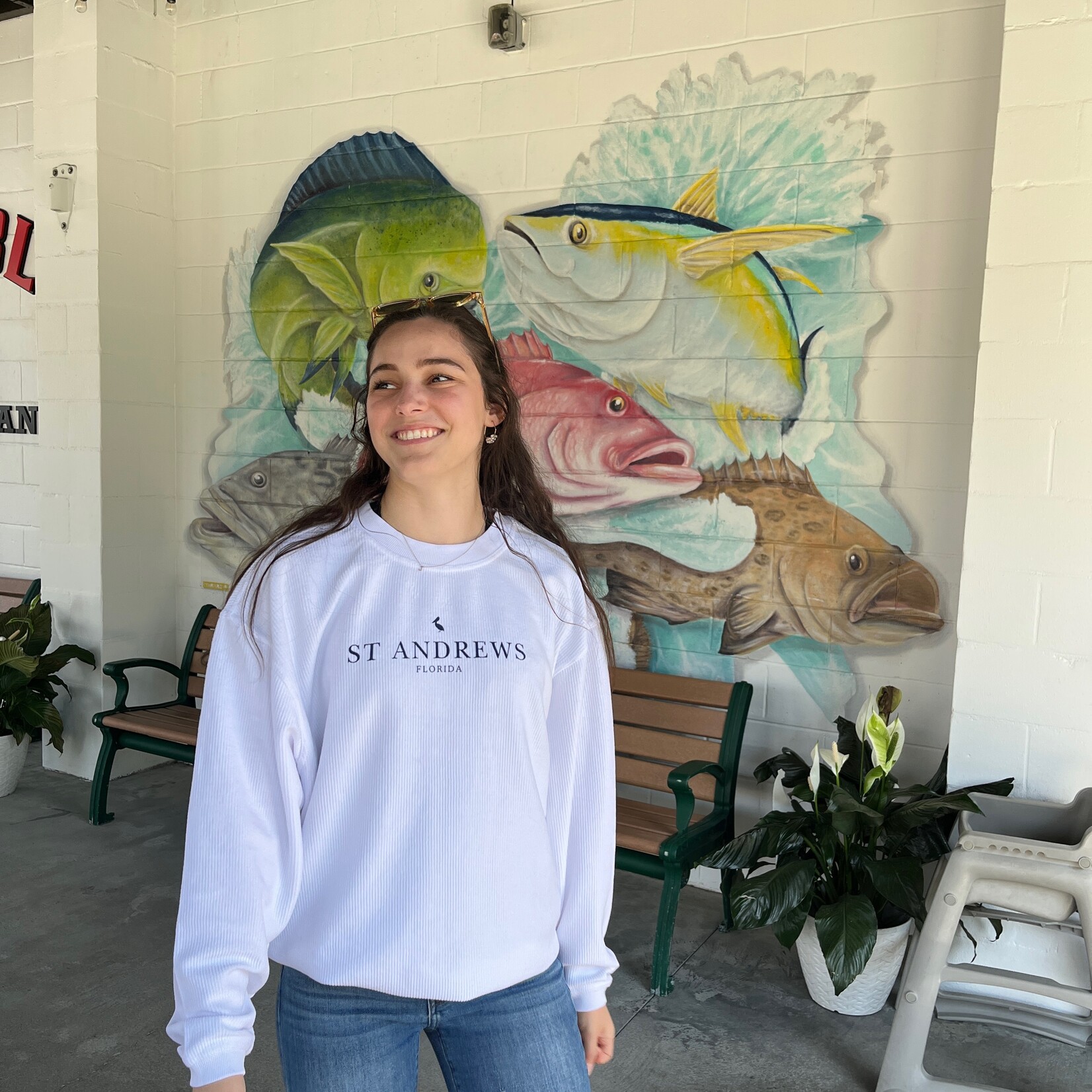 Sunjammers St Andrews Corded Crew Sweatshirt