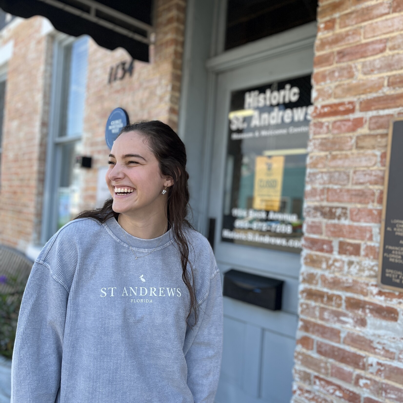 Sunjammers St Andrews Corded Crew Sweatshirt