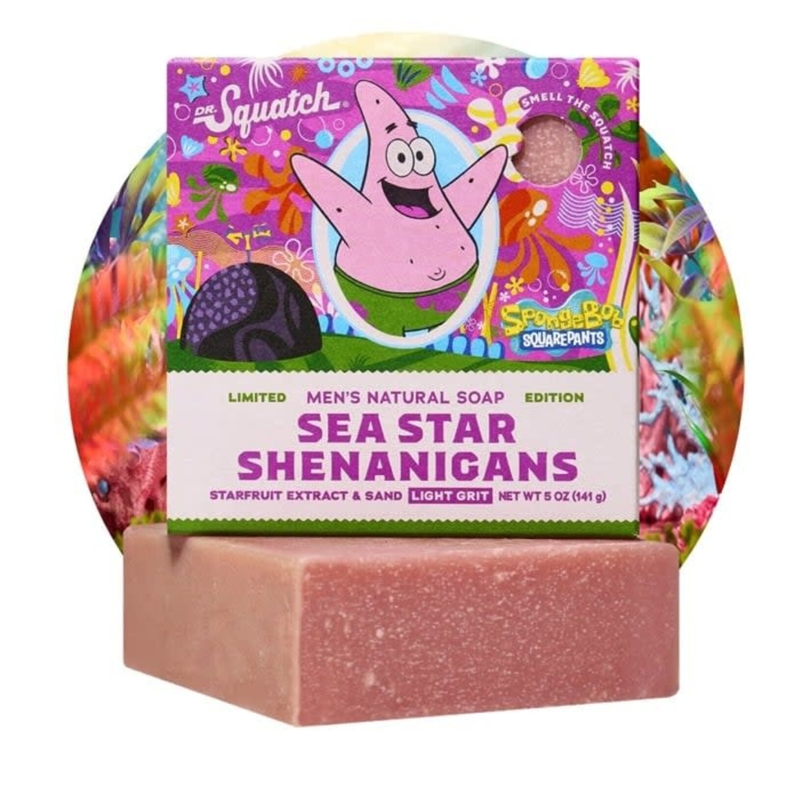 Dr. Squatch Dr. Squatch Seastar Shenanigans Bar Soap (Spongebob X Patrick)