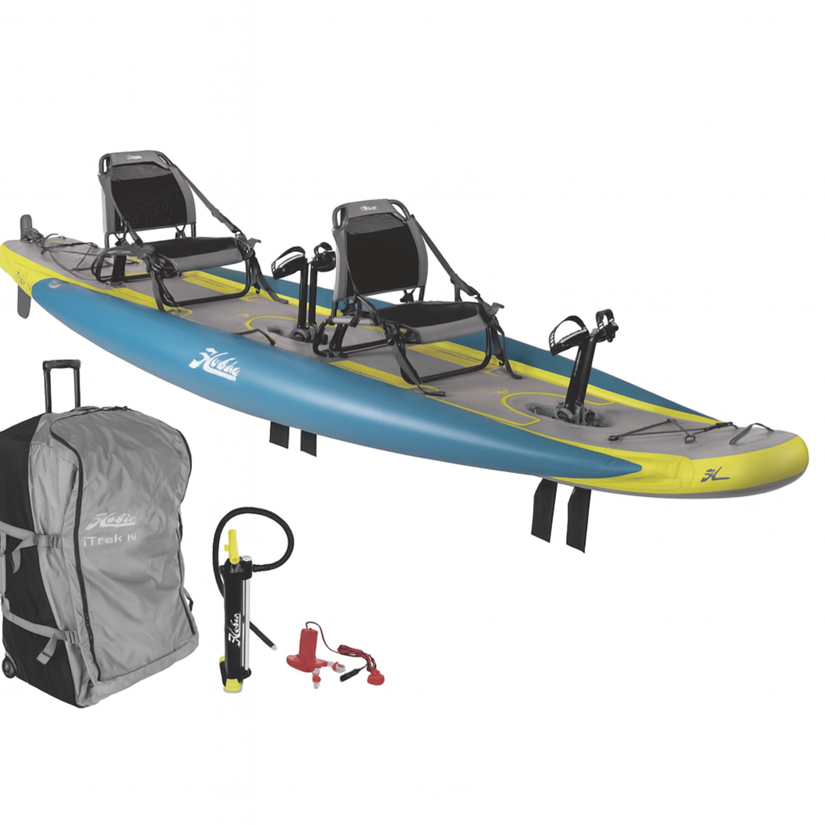 Hobie Kayaks Hobie Mirage iTrek 14 Duo Inflatable Tandem Pedal Kayak