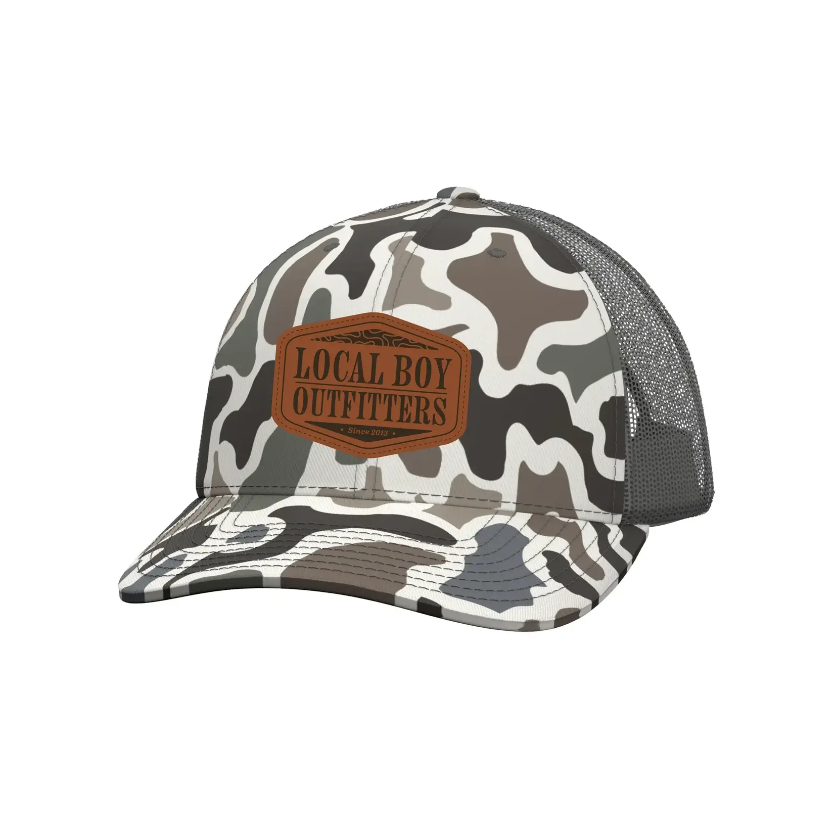 Local Boy Outfitters Local Boy Topo Leather Trucker Hat - Localflage