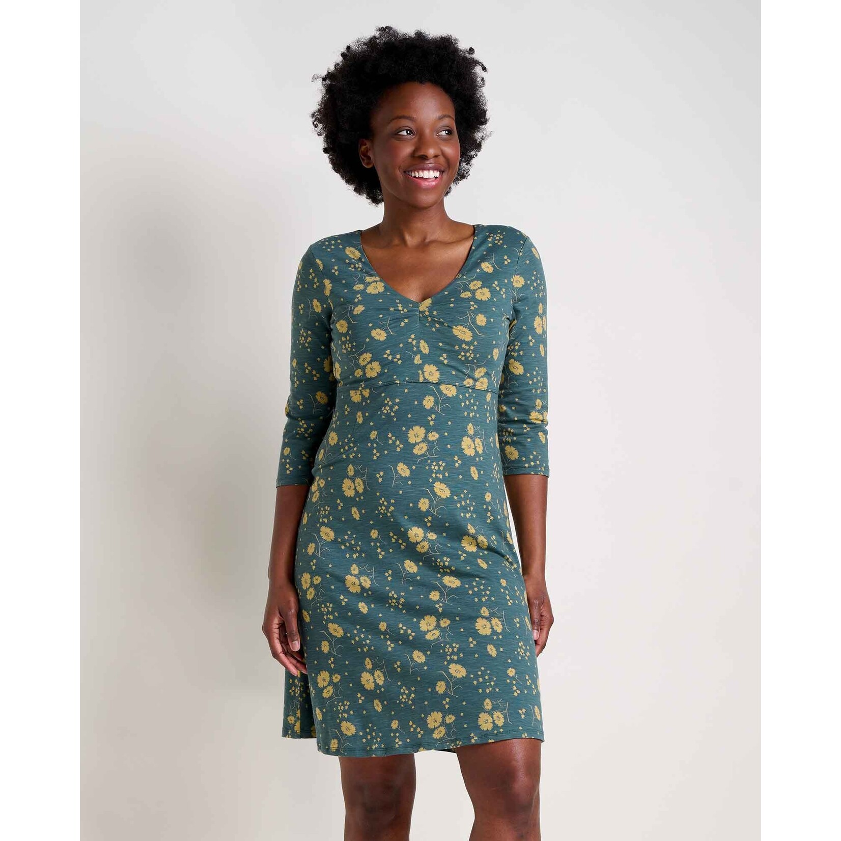Toad & Co Toad & Co rosalinda dress mantis cluster print M