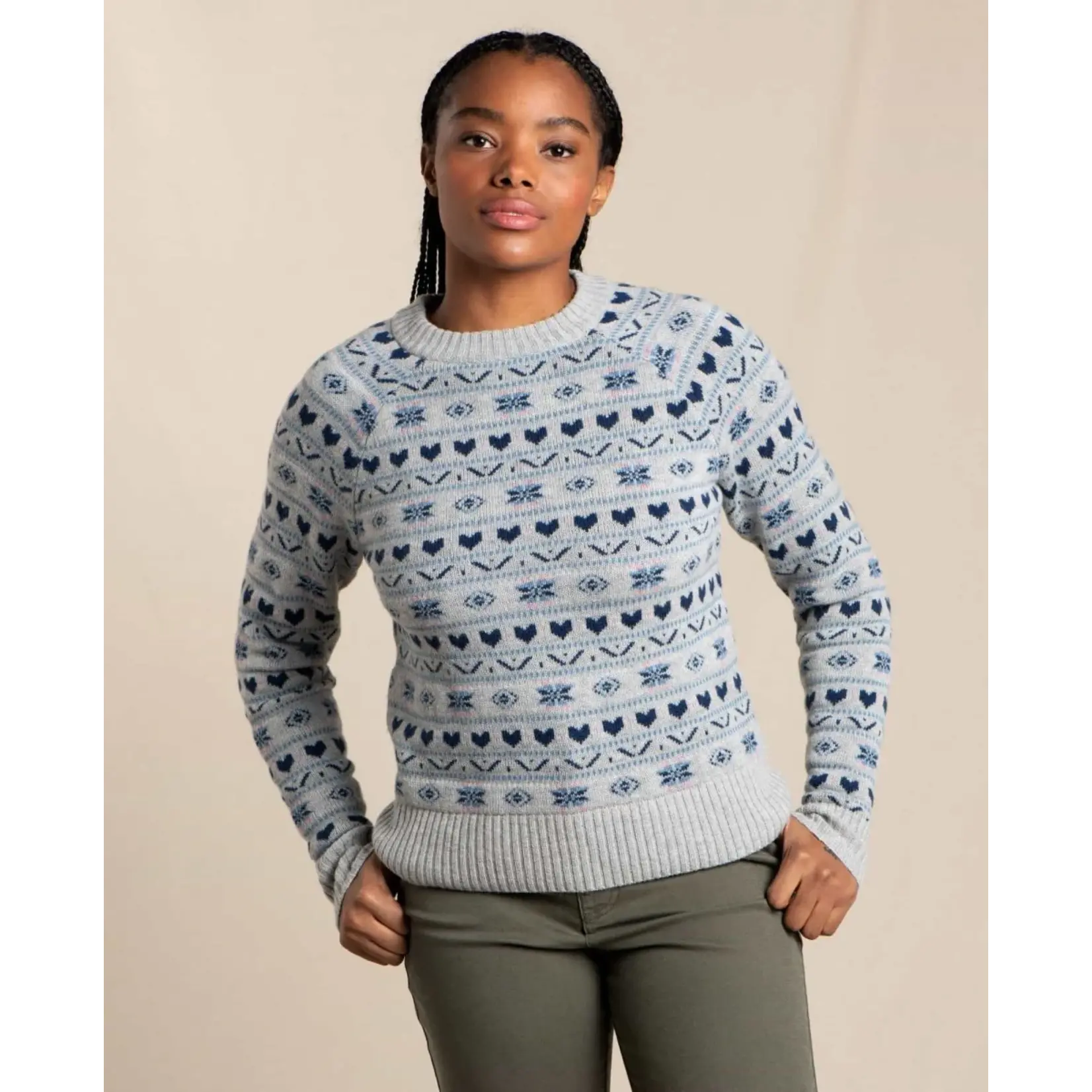 Toad & Co Toad & Co W'S CAZADERO CREW heather grey ii L