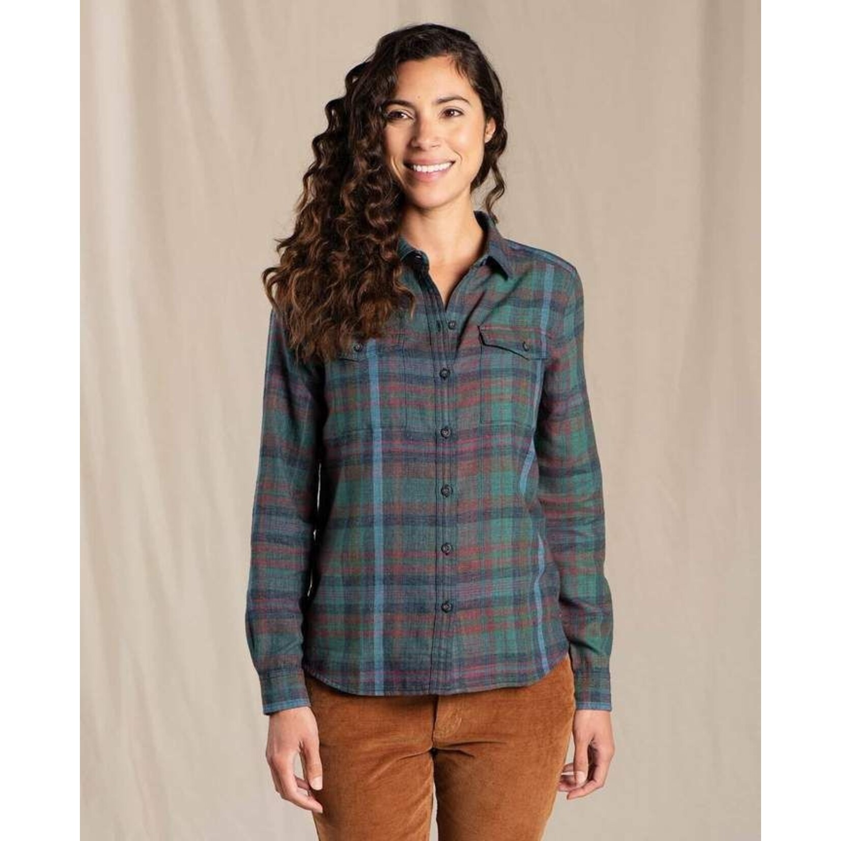 Toad & Co Toad & Co Womens Re-Form Flannel Shirt Raisin XL