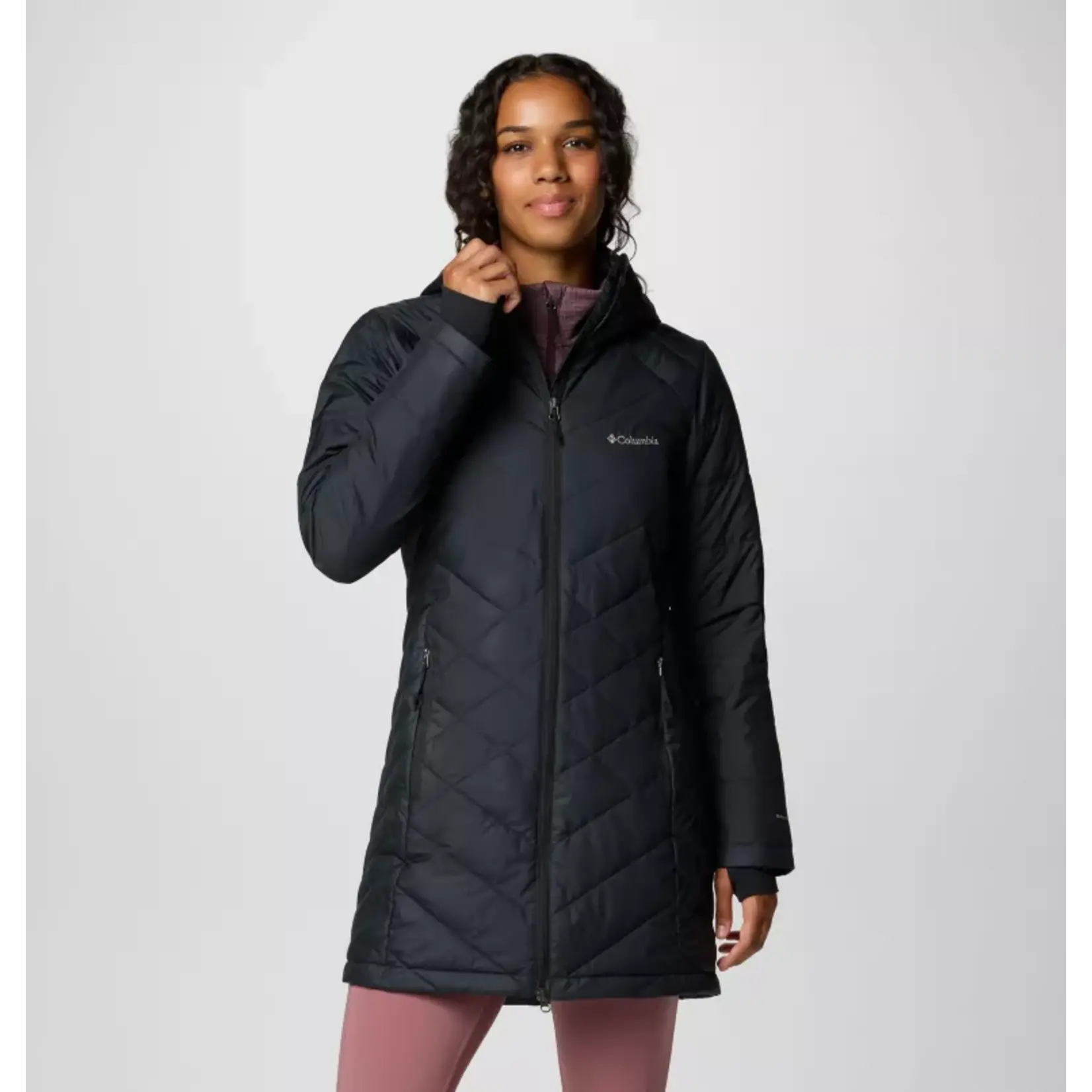 Columbia Heavenly™ Long Hooded Jacket Black XXL