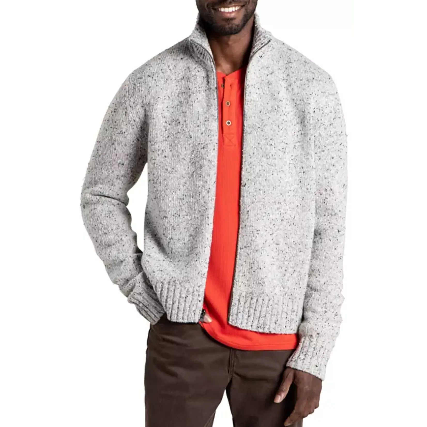Toad & Co M'S WILDE ZIP SWEATER heather grey L