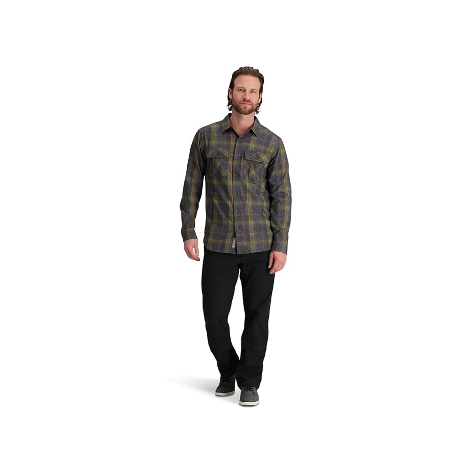 Royal Robbins Royal Robbins Lost Coast Flannel Plaid L/S Asphalt Westport Pld XXL