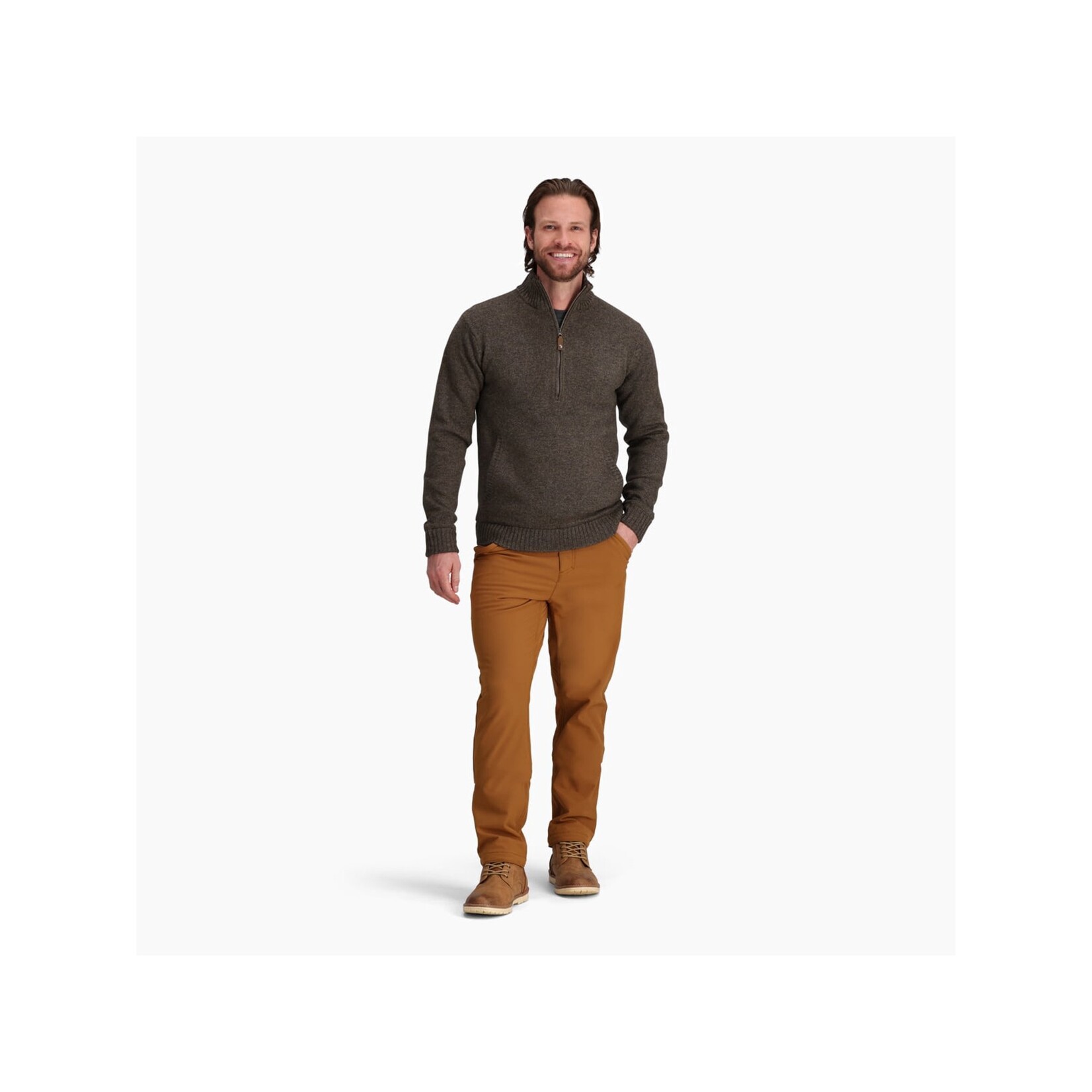 Royal Robbins Royal Robbins Baylands Lined 1/2 Zip Black Olive Htr XL