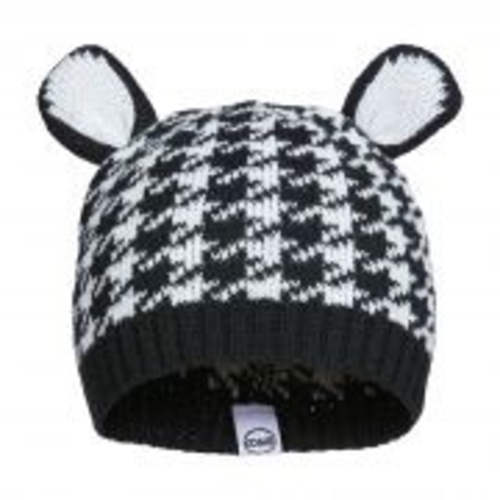 Kombi The Cute Infant Hat, Black Houndstooth, 3-9 Months