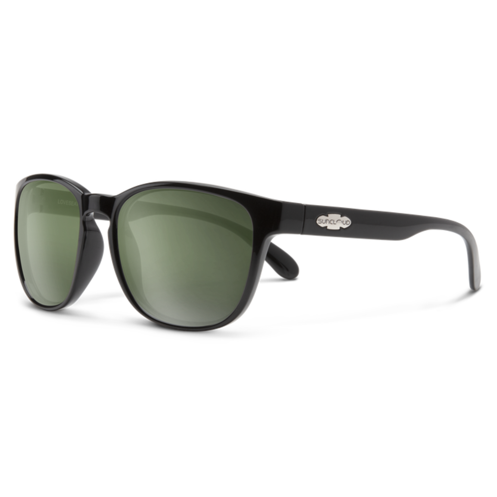 Suncloud SUNCLOUD -  Loveseat Black || Polarized Gray Green