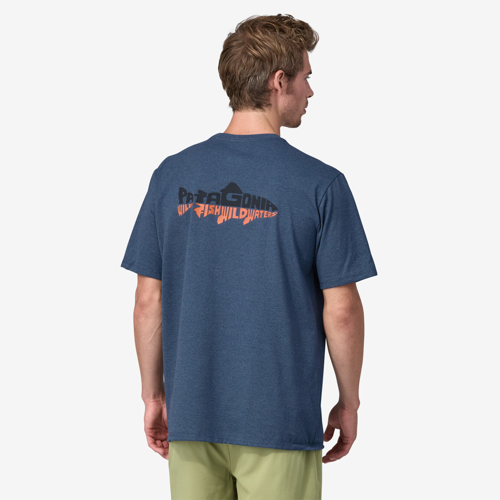 Patagonia Patagonia M's Wild Waterline Pocket Responsibili-Tee Utility Blue XXL