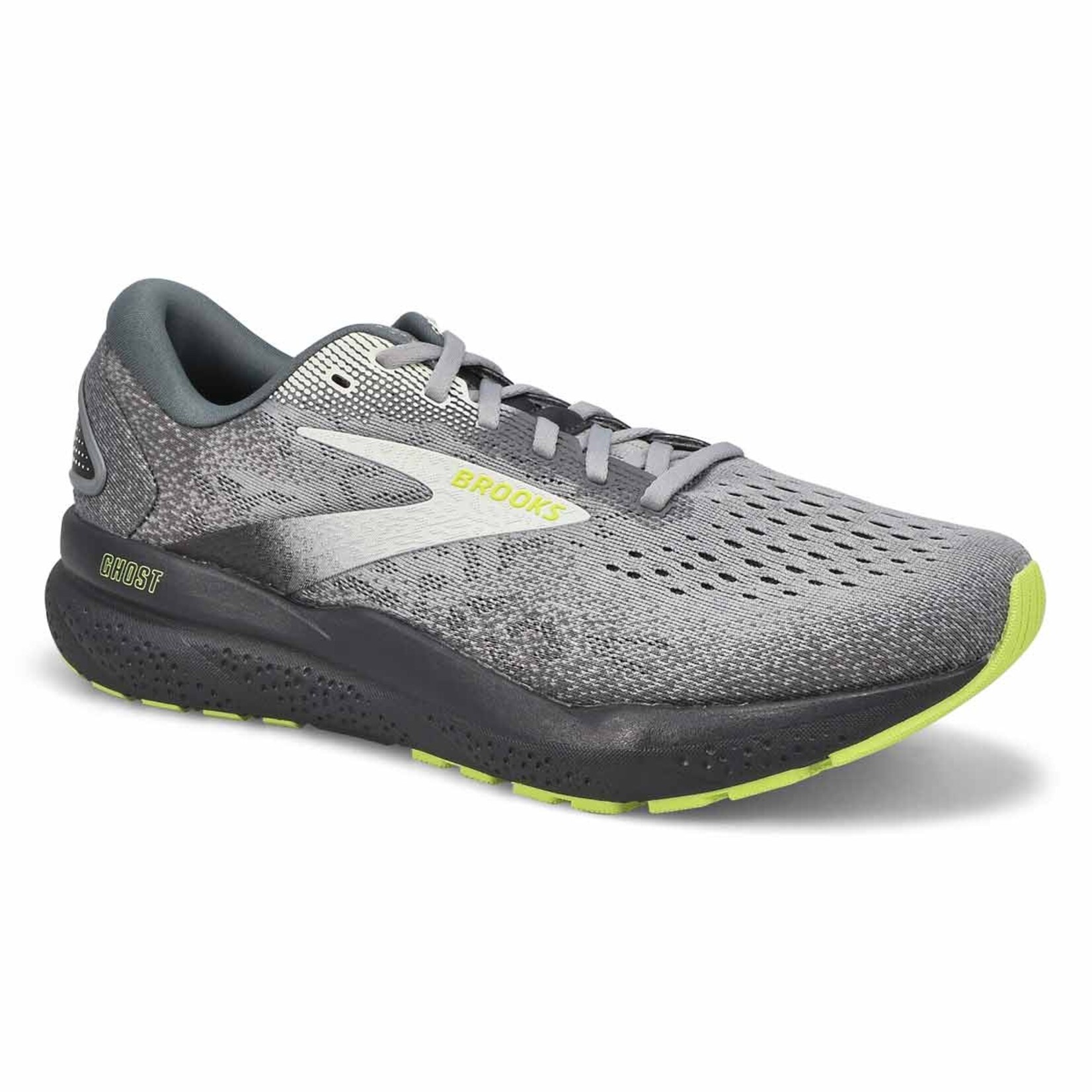 Brooks Ghost 16 Primer/Grey/Lime 11.5 4E