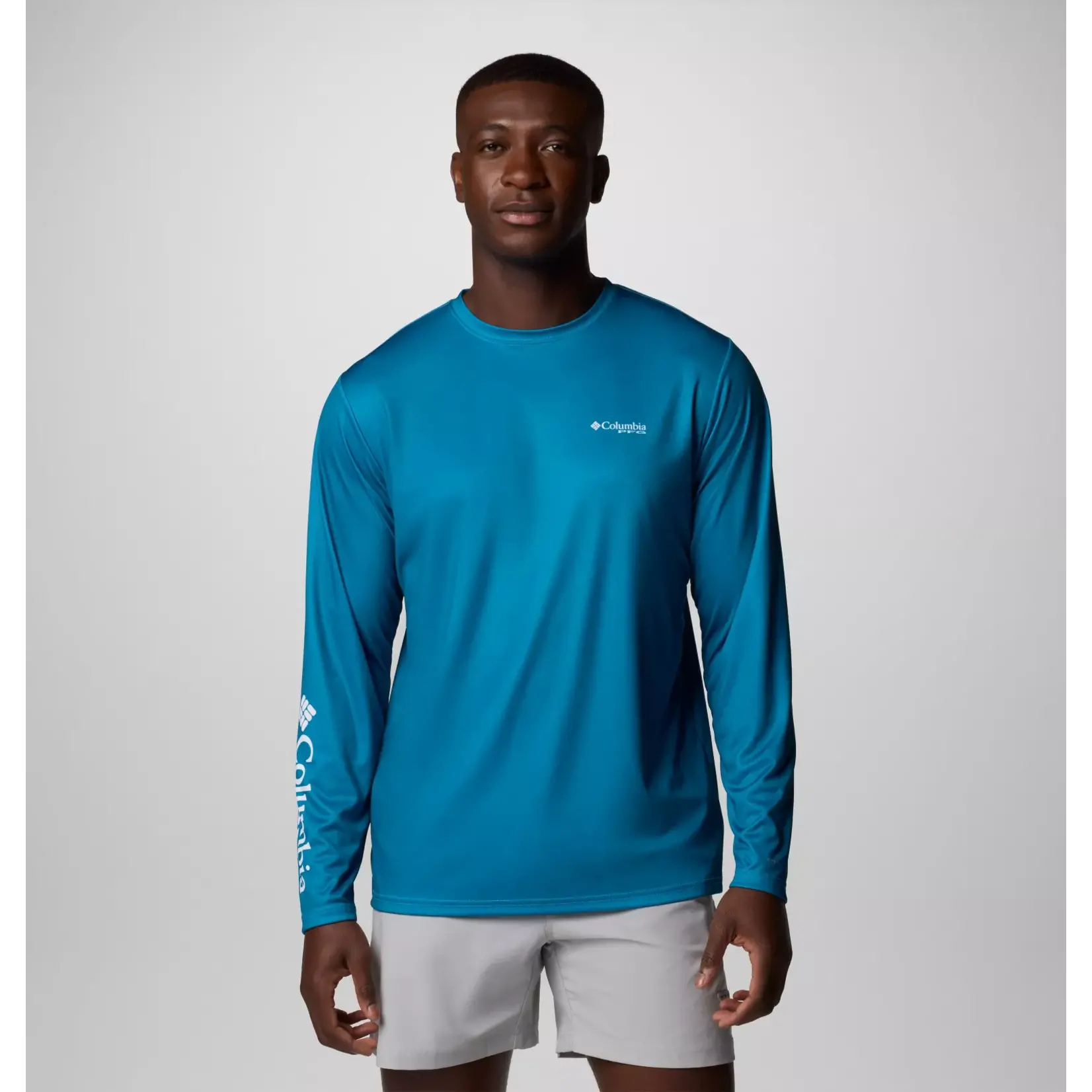 Columbia COLUMBIA Terminal Tackle PFG™ Tarpon Rise LS Blue Echo, Trou XXL