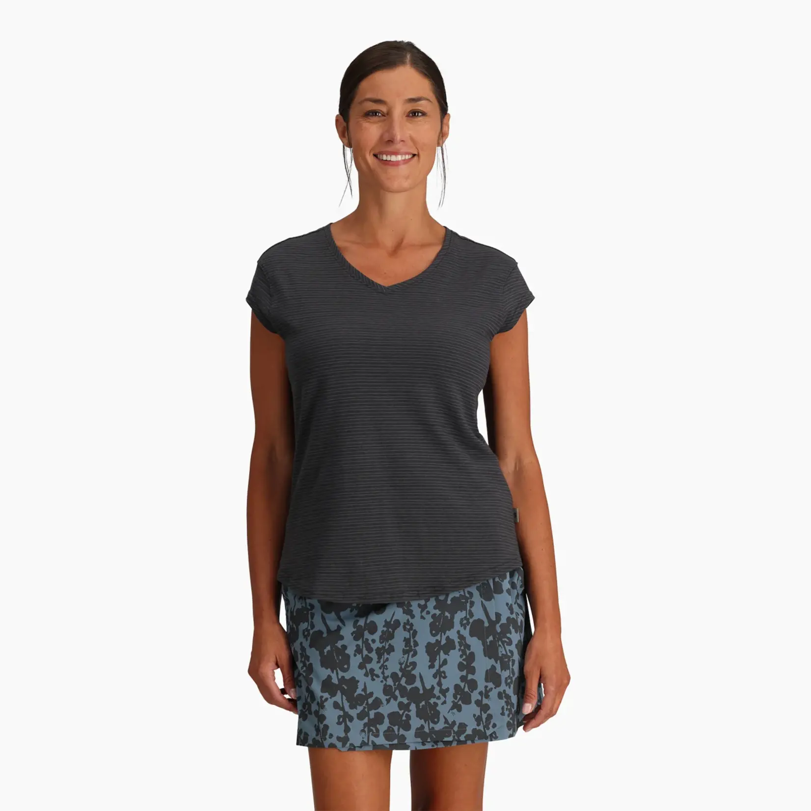 Royal Robbins Royal Robbins Vacationer V-Nk S/S Asphalt Str M
